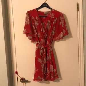 ASOS Red floral dress
